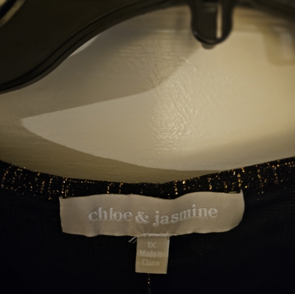 Chloe and Jasmine Blake & Gold womens dress shirt 1X - Picture 3 of 3